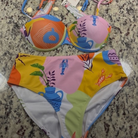 Endless Moon NWT 2 piece bikini suit Multicolored - Picture 1 of 5